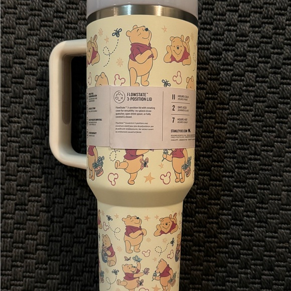 Stanley Quencher H2.0 Tumbler with Winnie the Pooh Design cream yellow color40oz - Picture 2 of 4